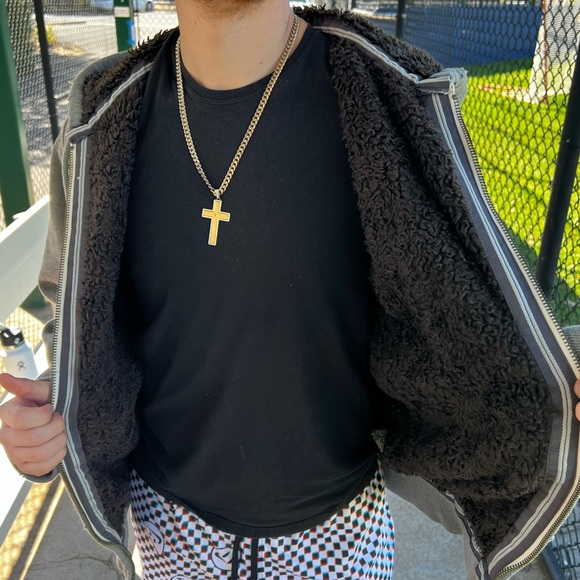 NEW ABERCROMBIE WOLF JAW FAUX FUR JACKET WINTER MEN GREY WARM SHERPA SWEATSHIRT - Picture 11 of 14